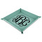 Monogram Faux Leather Dice Tray - 9" x 9"  - Teal
