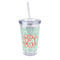 Monogram 16 oz Double Wall Acrylic Tumbler with Lid & Straw - Full Print