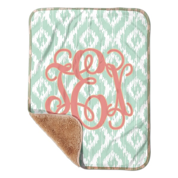 Custom Monogram Sherpa Baby Blanket - 30" x 40"