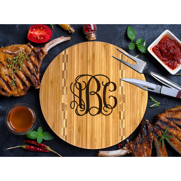 Monogram Bamboo Cutting Boards - LIFESTYLE