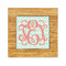 Monogram Bamboo Trivet with Ceramic Tile Insert