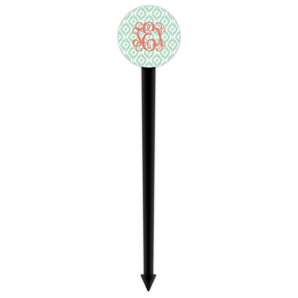 Monogram Black Plastic 6" Food Pick - Round - Single Pick