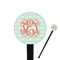 Monogram 7" Round Plastic Stir Sticks - Black - Single-Sided