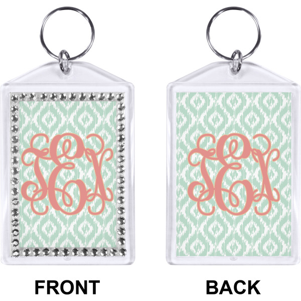 Monogram Bling Keychain (Front + Back)
