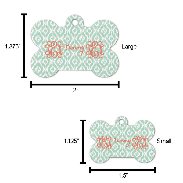 Monogram Bone Shaped Dog ID Tag - Large - Scale