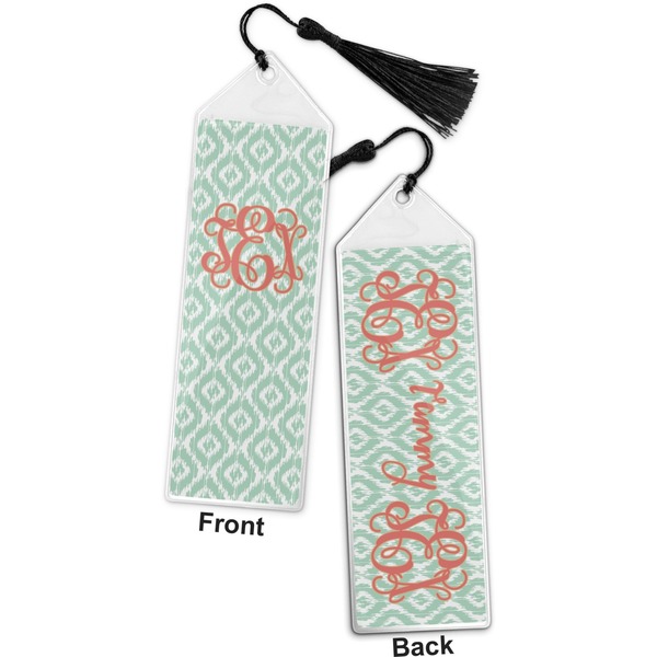 Monogram Bookmark with tassel - Front and Back