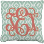 Monogram Faux-Linen Throw Pillow 20"