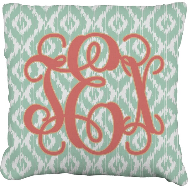 Custom Monogram Faux-Linen Throw Pillow 20"
