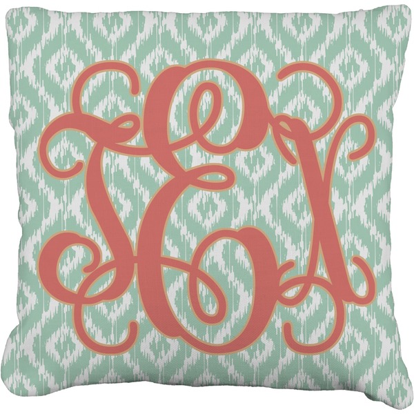Custom Monogram Faux-Linen Throw Pillow