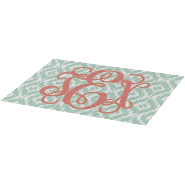 Monogram Burlap Placemat (Angle View)