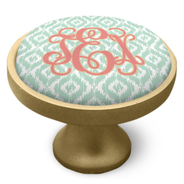 Monogram Cabinet Knob - Gold - Side