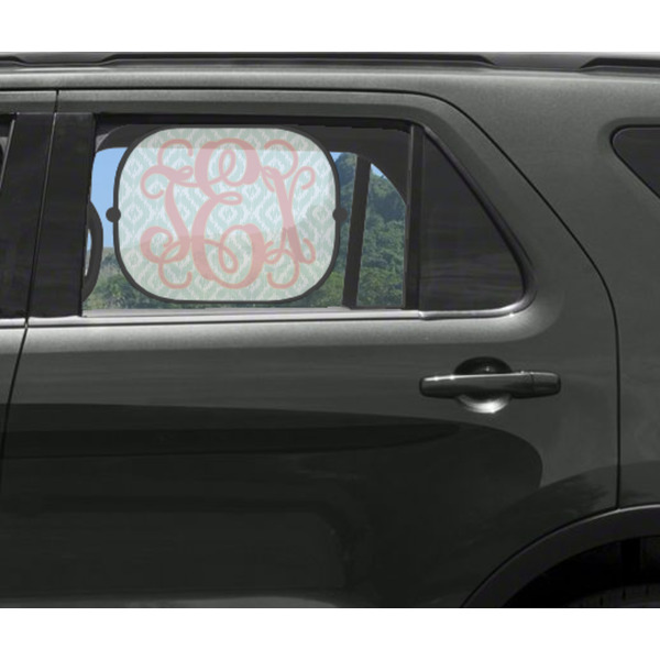 Monogram Car Sun Shade Black - In Car Window