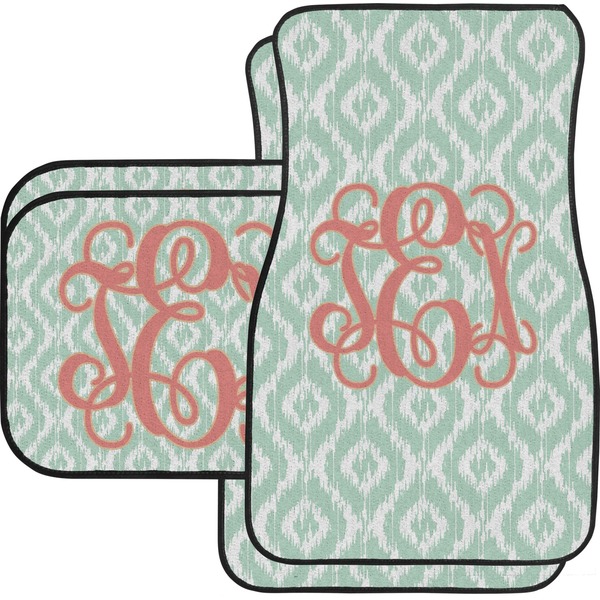 Custom Monogram Car Floor Mats Set - 2 Front & 2 Back