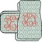 Monogram Car Floor Mats Set - 2 Front & 2 Back