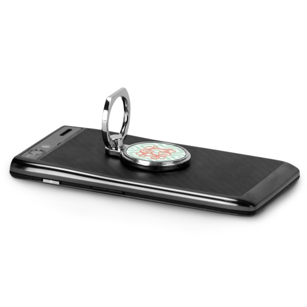 Monogram Cell Phone Ring & Stand in Use