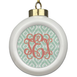 Monogram Ceramic Ball Ornament