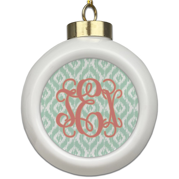 Custom Monogram Ceramic Ball Ornament