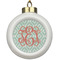 Monogram Ceramic Ball Ornament