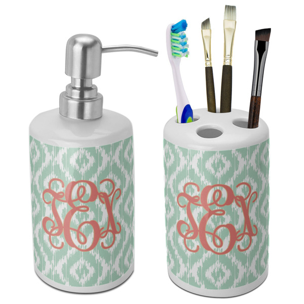 Custom Monogram Ceramic Bathroom Accessories Set