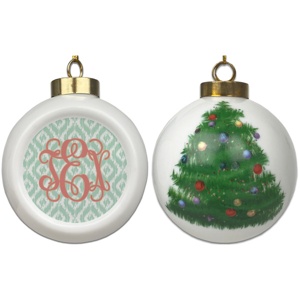 Monogram Ceramic Christmas Ornament - X-Mas Tree (APPROVAL)