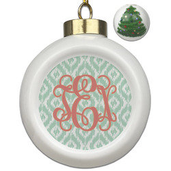 Monogram Ceramic Ball Ornament - Christmas Tree