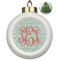 Monogram Ceramic Ball Ornament - Christmas Tree