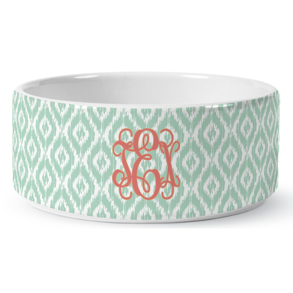 Monogram Ceramic Dog Bowl - Medium - Front