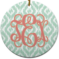 Monogram Round Ceramic Ornament