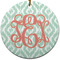 Monogram Ceramic Flat Ornament - Circle (Front)