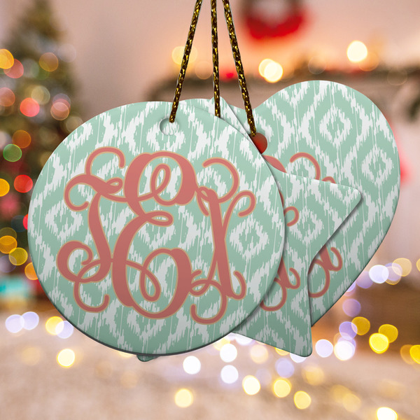 Custom Monogram Ceramic Ornament