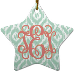Monogram Star Ceramic Ornament