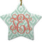 Monogram Star Ceramic Ornament