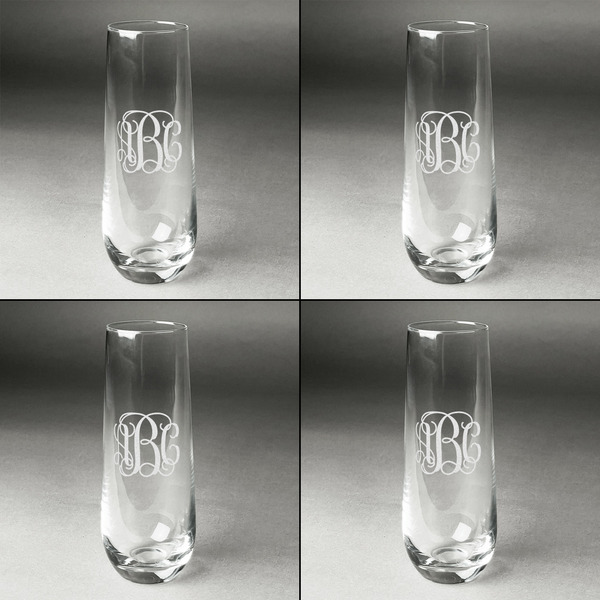 Monogram Champagne Flute - Set of 4 - Approval