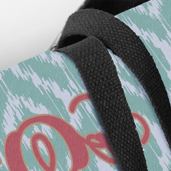 Monogram Closeup of Tote w/Black Handles