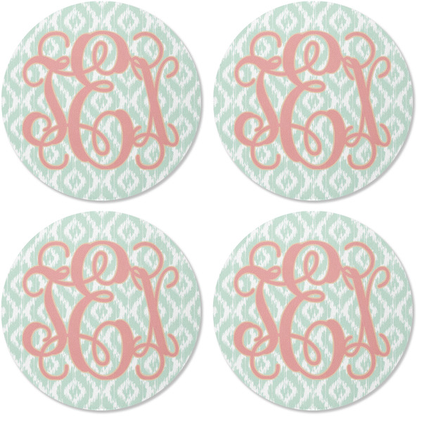 Monogram Coaster Round Rubber Back - Apvl