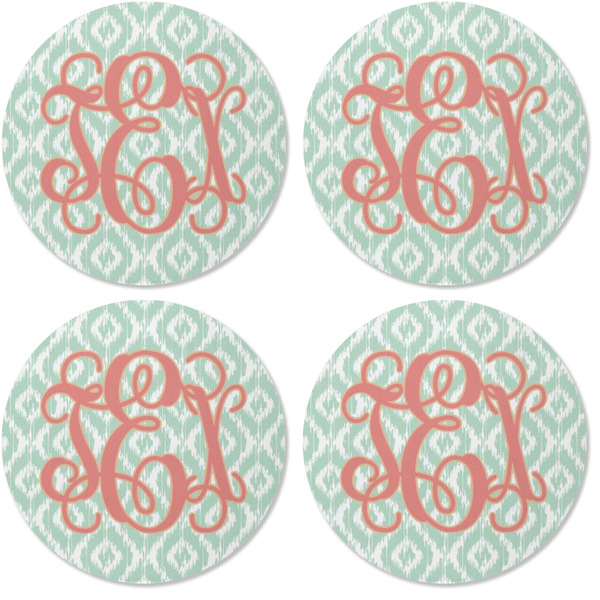 Monogram Coaster Round Rubber Back - Apvl