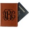 Monogram Cognac Leather Passport Holder With Passport - Main