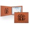 Monogram Leatherette Certificate Holder - Front and Inside (Personalized)
