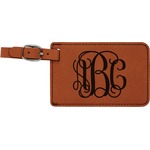 Monogram Leatherette Luggage Tag