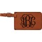 Monogram Cognac Leatherette Luggage Tags