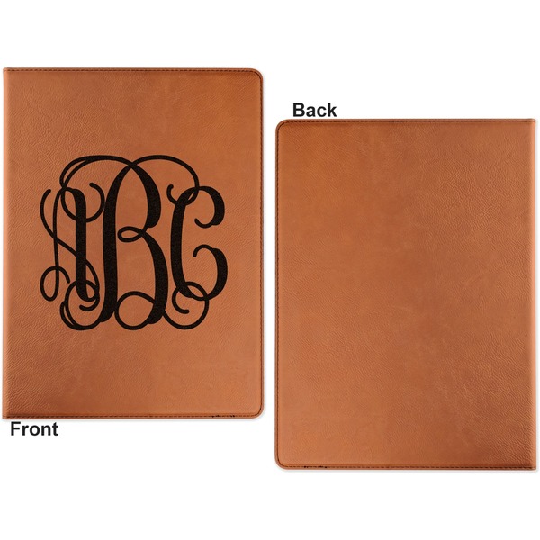 Monogram Cognac Leatherette Portfolios with Notepad - Large - Single Sided - Apvl