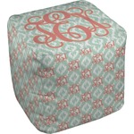 Monogram Cube Pouf Ottoman - 13"