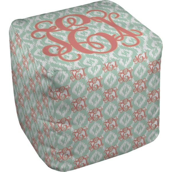 Custom Monogram Cube Pouf Ottoman - 13"