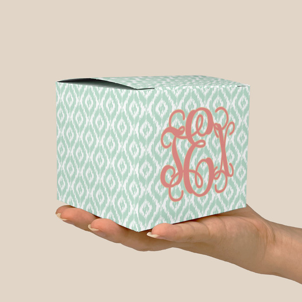 Monogram Cube Favor Gift Box - On Hand - Scale View