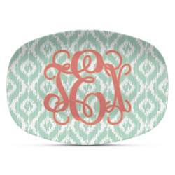 Monogram Plastic Platter - Microwave & Oven Safe Composite Polymer