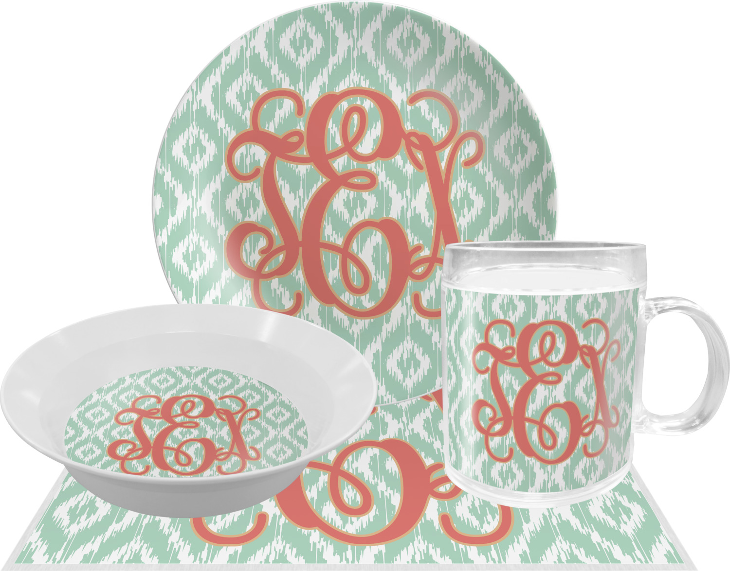 Monogram Laminated Placemat YouCustomizeIt