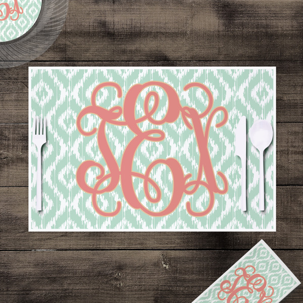 Monogram Disposable Paper Placemat - In Context