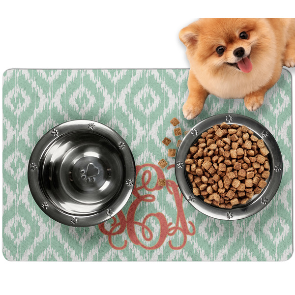 Custom Monogram Dog Food Mat - Small