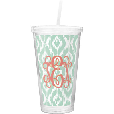 Monogram Double Wall Tumbler with Straw (Personalized)