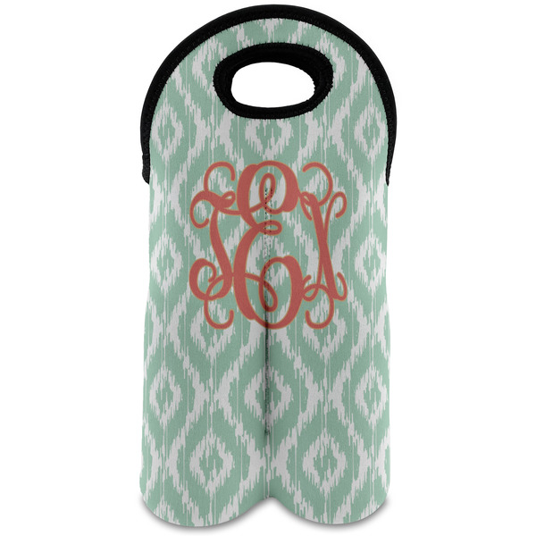 Custom Monogram Wine Tote Bag - 2 Bottles